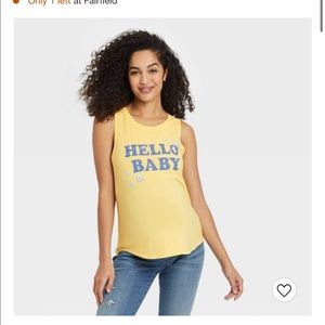 ✨HP- NWT Graphic Hello Baby Maternity TankTop Maternity by Ingrid&Isabel. Size S